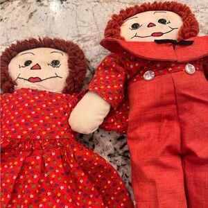 Vintage raggedy Ann And Andy dolls set